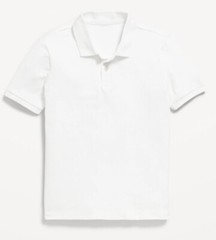 Lot of 9 Old Navy School Uniform Boys Plique Polo White Color Short Sleeves
