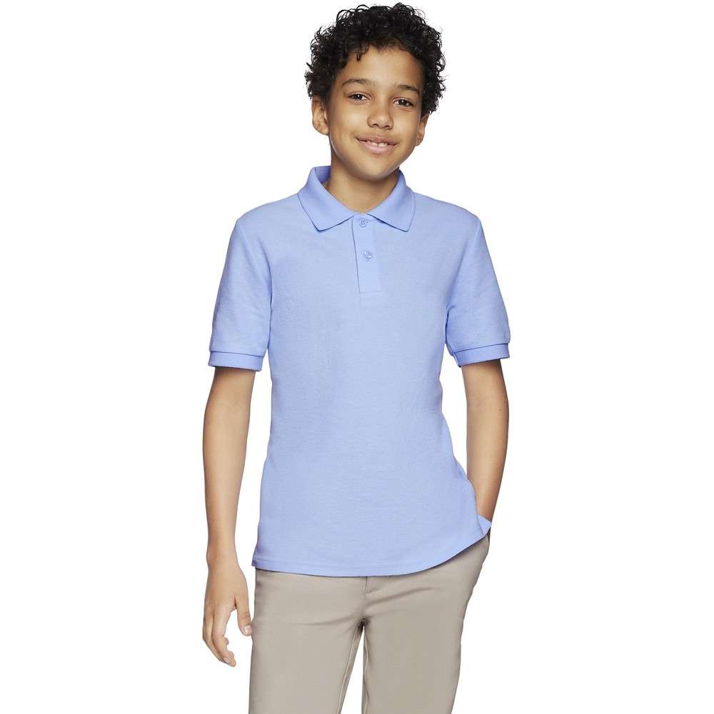 Wonder Nation Boys Size L Blue School Uniform Pique Polo Shirts –EB6–