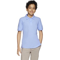 Wonder Nation Boys Size L Blue School Uniform Pique Polo Shirts –EB6–