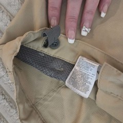 Old Navy Boys School Uniform Bermuda Shorts Beige Khaki Twill Zip Fly Size 16