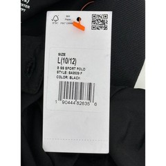 French Toast Boys Black Sport Polo Shirt Moisture Wicking Sz L 10/12NEW