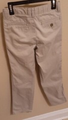 – L@@K – Boys Chaps Light Beige School Uniform Pants Sz 12 Slim Adj Waist Nice –
