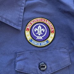 Boy Scouts Of America Shirt Boys M Blue Uniform Cotton/Poly Twill Pockets