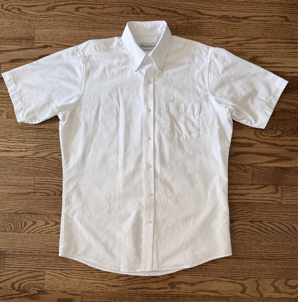 EUC Flynn O’Hara Boys White Button-Front Uniform Shirt Youth XL 18 20