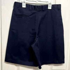 Very Dark Navy Blue Pleated Khaki School Uniform Shorts Boys Size 18 Husky
