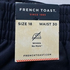 Boys French Toast Shorts 18 School Uniform Navy Elastic Waist 12″ Inseam New