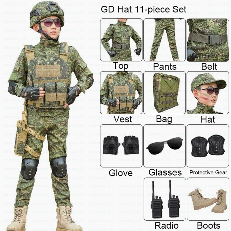 Children’s Spring Autumn Camouflage Suit Special Forces Tactic Training Uniform