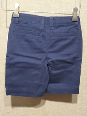 Cat Jack Boys School Uniform Navy Blue Chino Bermuda Shorts Flat Front Size 10