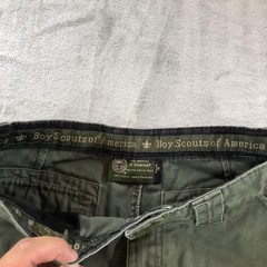 vtg Boy Scouts of America Cargo Shorts Youth 18 Green Uniform Canvas Hiking BSA