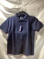 Premium Wear Kids School Uniform Polo Shirt Boys Sz S 7/8 Navy Blue Short Sleeve