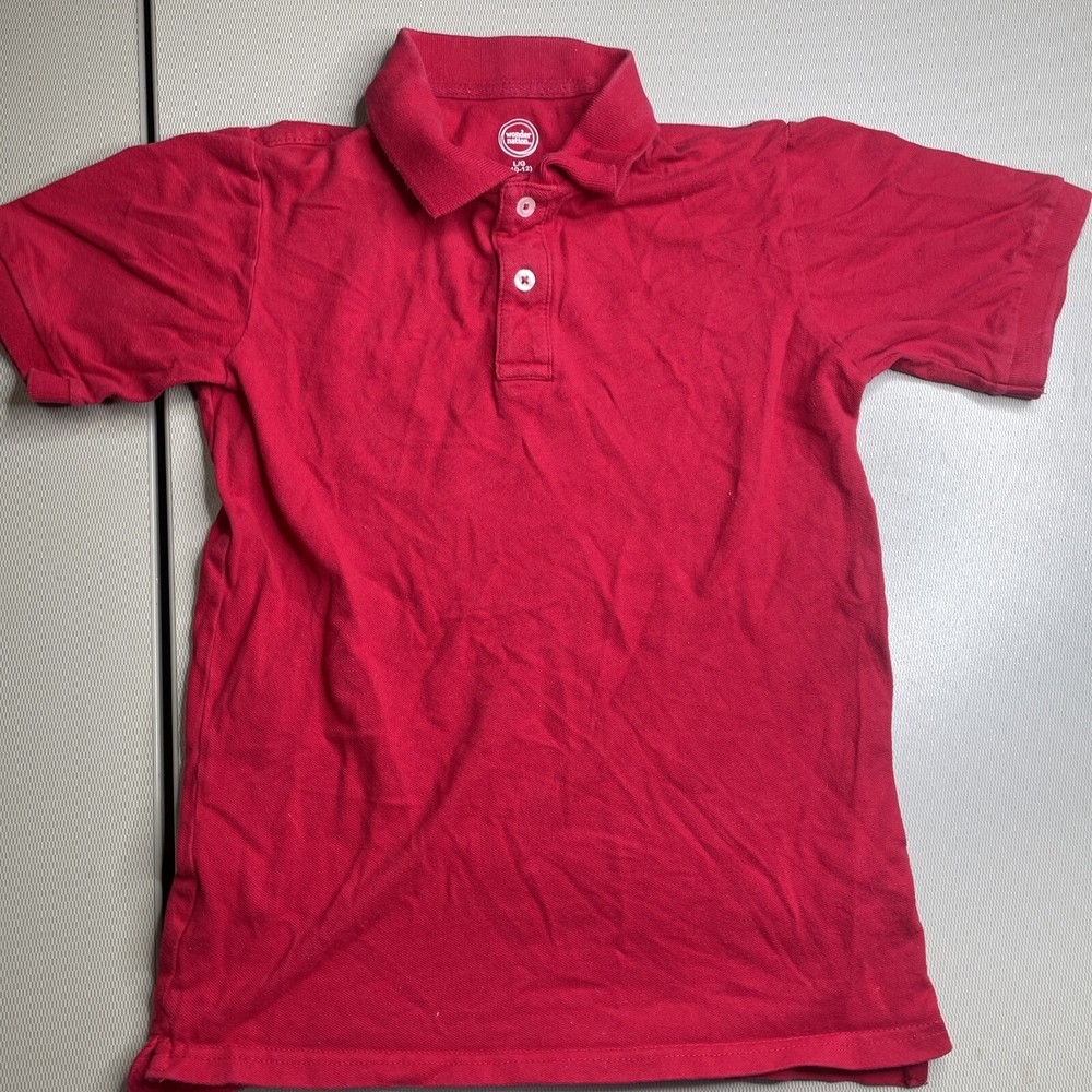 Wonder Nation Boy’s Girls size 10-12 Large Red School Uniform Polo Shirt