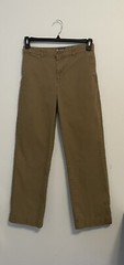 Chaps Boys Pants Size 16 Classic Chino Fit Flat Front Brown Zip Button Closure