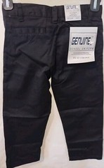 NWT GENUINE FLAT FRONT BLACK SCHOOL UNIFORM PANTS JUNIORS SIZE 6 (REGULAR)