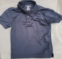 LOT of 6 Boys uniform IZOD,OLD NAVY,GEORGE PERFORMANCE Fabric Polo Shirts 6-7