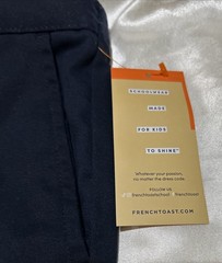 NEW TAG FRENCH TOAST RELAXED PULL UP PANT NAVY BLUE BOYS SIZE 6 SCHOOL UNIFORM