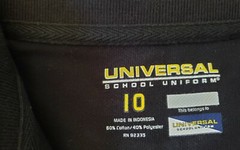 UNIVERSAL SCHOOL BOYS BLACK SHORT SLEEVE POLO SHIRT SIZE #10 – A9/18