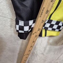 Nascar Race Car Driver Jumpsuit Boys M 52″-55″ Black Checkered Suit Hat Costume