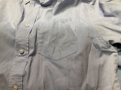 Lot of 7 Blue Oxford Uniform Short Sleeve Shirts Sz 14-18