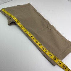 School Uniform Pants Husky 10 Straight Leg Beige Adjust Waist Stretch Reinforce