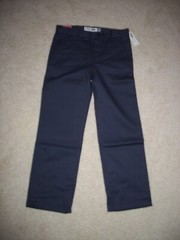 NEW Old Navy Straight Droit Boys Navy Blue Flat Front Uniform Pants Size 7