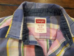 Chaps Boys Khaki Flat Front Shorts 8 Plaid Button Dress Shirt 4 5