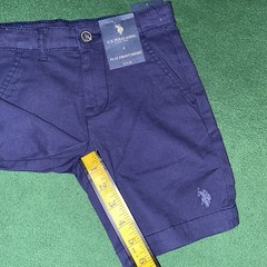 US Polo Assn Boys Uniform Shorts Size 5 Navy Blue