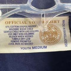 Boy Scouts of America Shirt Kids S Blue Cub Scout Webelos Montana Patch Uniform