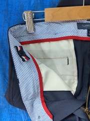 Tommy Hilfiger School Uniform Pants Boys 12 Husky Navy Twill Cotton Mid Rise