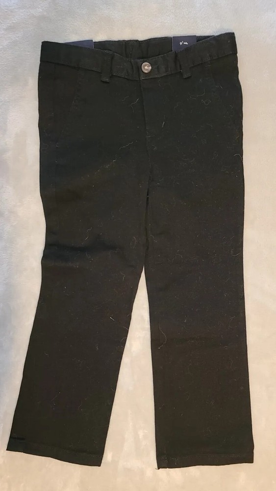 Chaps Boys’ Approved Schoolwear Black Pants Size 6 Reg