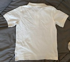 GYMBOREE Boys Uniform White Polo School Shirt Stain Release Finish Size 4 NEW