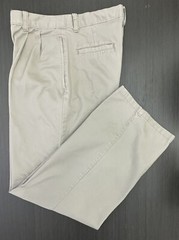 IZOD School Uniform Boys Pants Beige Pleated Front /100% Cotton /Size 18