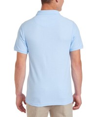 Nautica Young Men Uniform Short Sleeve Double Pique Polo M (36-37) Light Blue