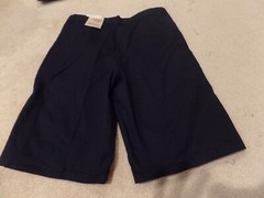 Boys, Arizona Jeans, School Uniform Shorts,Size:18 Husky, Flat Front, Blue,NWT