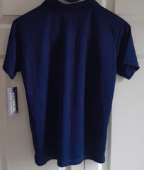 Authentic School Uniforms Boys Size 7-8 Moisture Wicking Polo Shirts Navy Blue