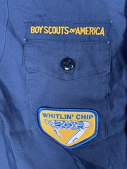 Boy Scouts Of America Shirt Boys 10-12 Blue Official Cub Scout Uniform Patches