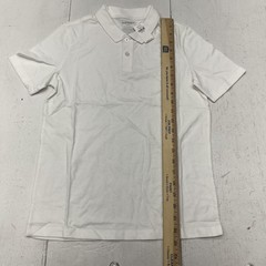 Old Navy White School Uniform Jersey Short Sleeve Polo Boys Size Large NEW