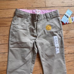Cat & Jack Boys Khaki Straight School Uniform Pants Reinforced Knee Size 8 NWT