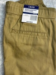Izod Stretch Jogger Khaki Small 28 X 30 Approved Schoolwear Burnished Khak
