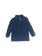 Wonder Nation Polo Shirt Boys Size XL Navy School Uniform Long Sleeve Pique –H4