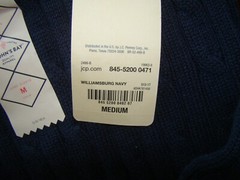St Johns Bay Boys Size M Navy Blue Long Sleeve Dressy Crew Cable Neck Sweater