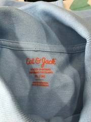 2-NEW Boys Cat & Jack Uniform/Dress Shirts XL 16 Light Blue Collar Short Sleeve