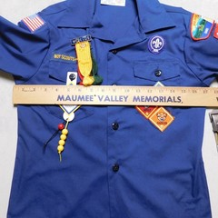Boy Scouts Of America Shirt Boys Medium Blue Cub Scout Uniform Belt Webelos