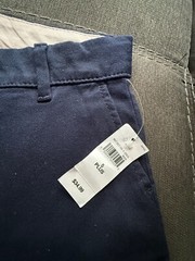 NWT blue navy school uniform pants shorts lot adjustable waist 6 pieces