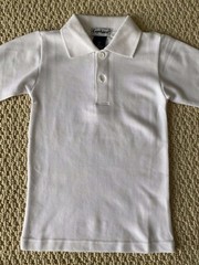New Boy’s Taphuco Uniform Solid White Classic Polo Shirt Boy’s Sizes 4 5 6