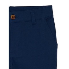 Wonder Nation Boys School Uniform Flat Front Pants, 2-Pack, Size 6 Navy –F1–