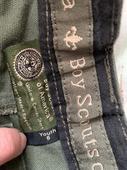 Boy Scouts of America BSA boys Uniform Shorts size 6 green canvas heavy duty