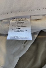 George 30 X 22 Khaki Flat Front Uniform Pants Mens Boys Husky Slacks