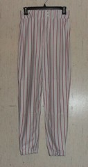NEW BOYS Wilson WHITE W/ RED PINSTRIPE KNIT BASEBALL UNIFORM PANTS SIZE S