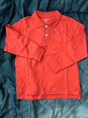Lot 👕 NWT Lands’ End LONG SLEEVE Polo Interlock Boys Shirt New Size M 5 6