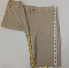 CAT & JACK BOYS Khaki SCHOOL UNIFORM SHORT SZ 16 Length 18 In